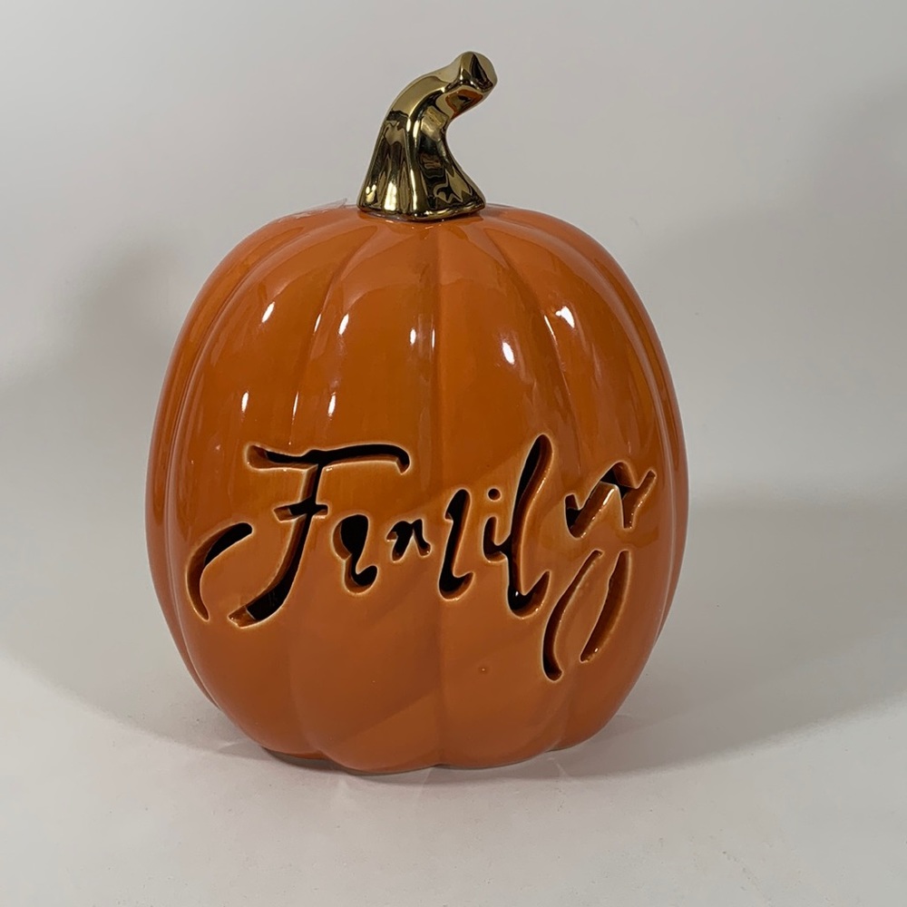 Ceramic Pumpkin Lantern Home Decor